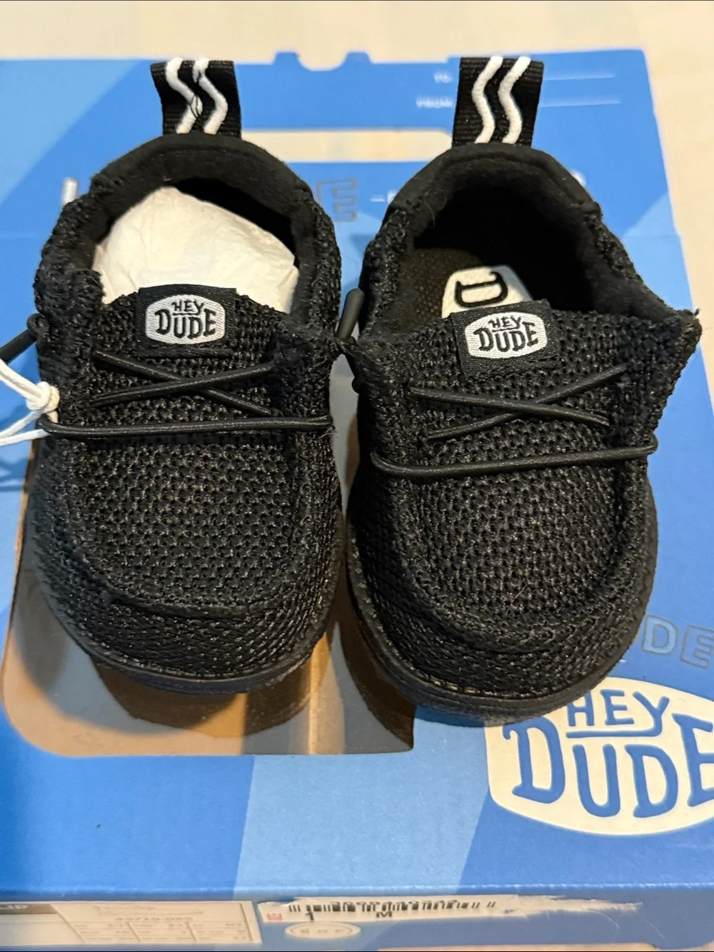 Hey Dude Kids Black Slip-On Shoes